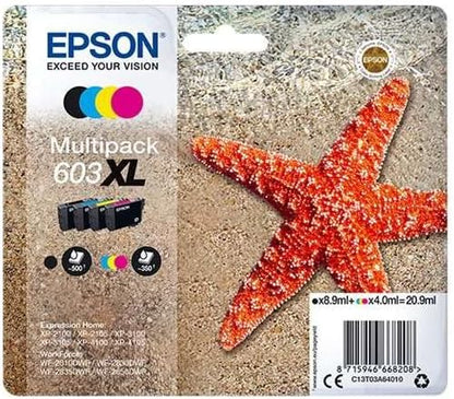 Epson 603XL Starfish High Yield Genuine Multipack, 4-Colours Ink Cartridges