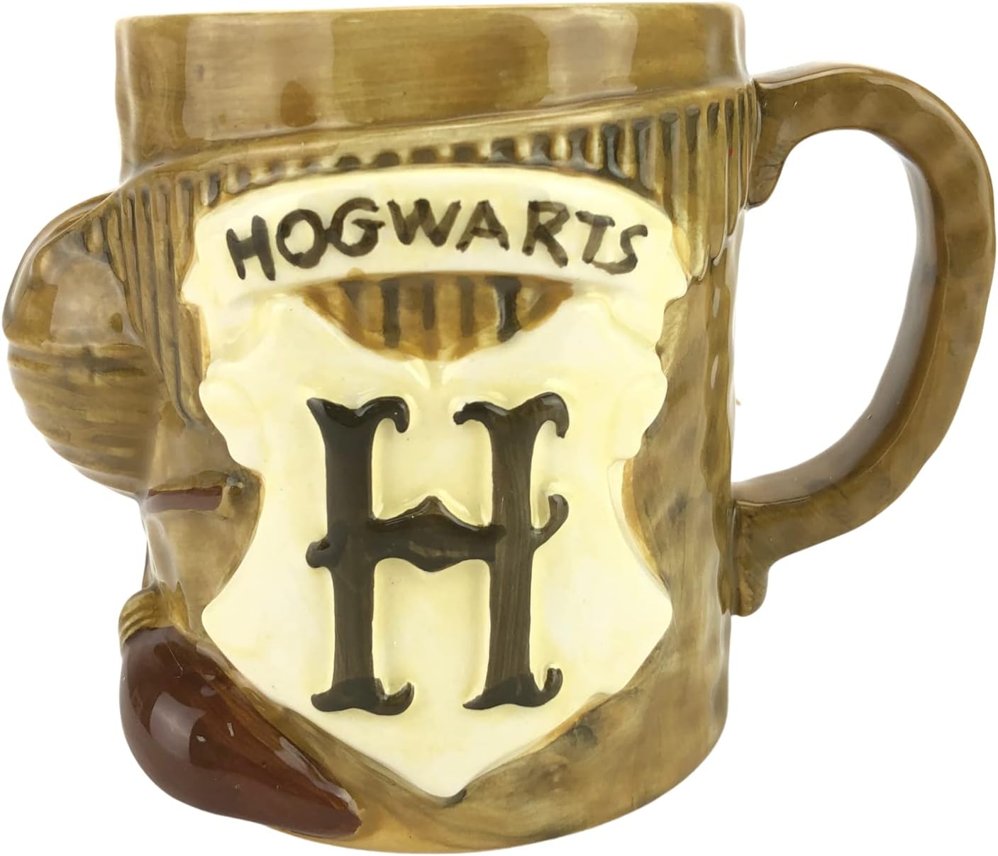 HARRY POTTER SCMG25063 3D Quidditch Golden Snitch Mug in Presentation Box - Official Merchandise, Brown Black