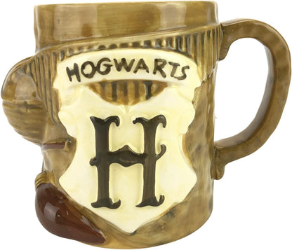 HARRY POTTER SCMG25063 3D Quidditch Golden Snitch Mug in Presentation Box - Official Merchandise, Brown Black