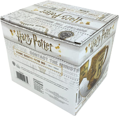 HARRY POTTER SCMG25063 3D Quidditch Golden Snitch Mug in Presentation Box - Official Merchandise, Brown Black
