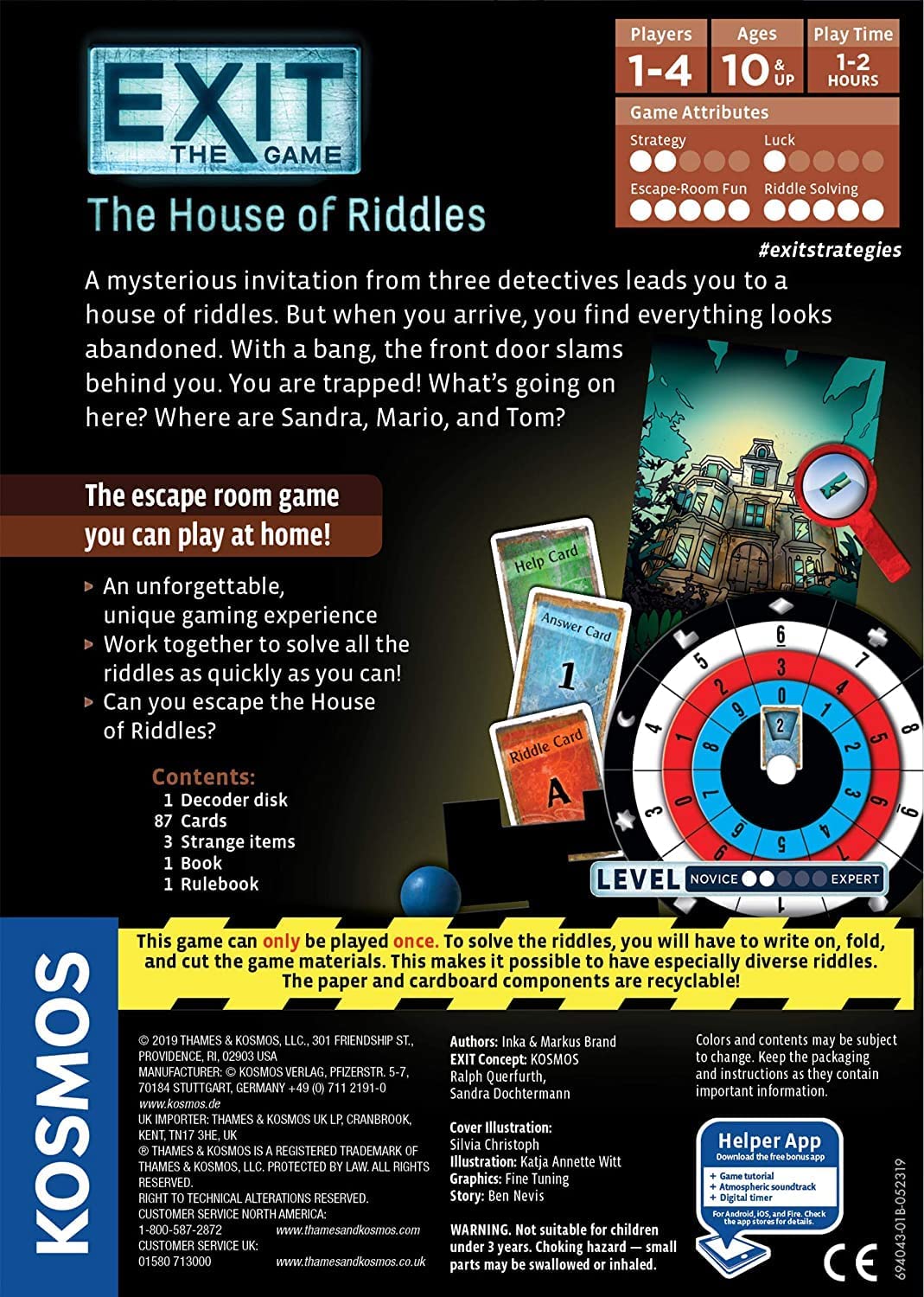 Exit: House of Riddles Board Game