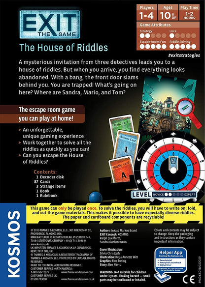 Exit: House of Riddles Board Game