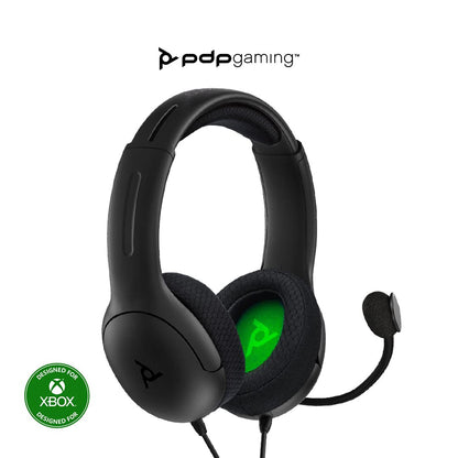 PDP Gaming LVL40 Stereo Headset with Mic for Xbox One, Series X|S - PC, iPad, Mac, Laptop Compatible - Noise Cancelling Microphone, Lightweight, Soft Comfort On Ear Headphones, 3.5 mm Jack - Black