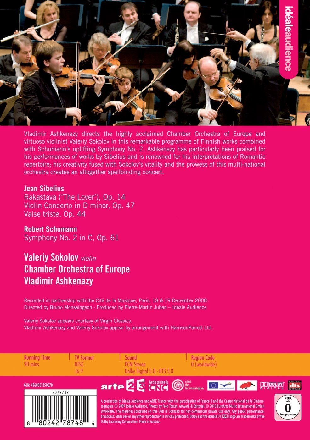 Sibelius/ Schumann: Ashkenazy (Rakastava/ Valse Triste/ Violin Concerto/ Symphony No.2)