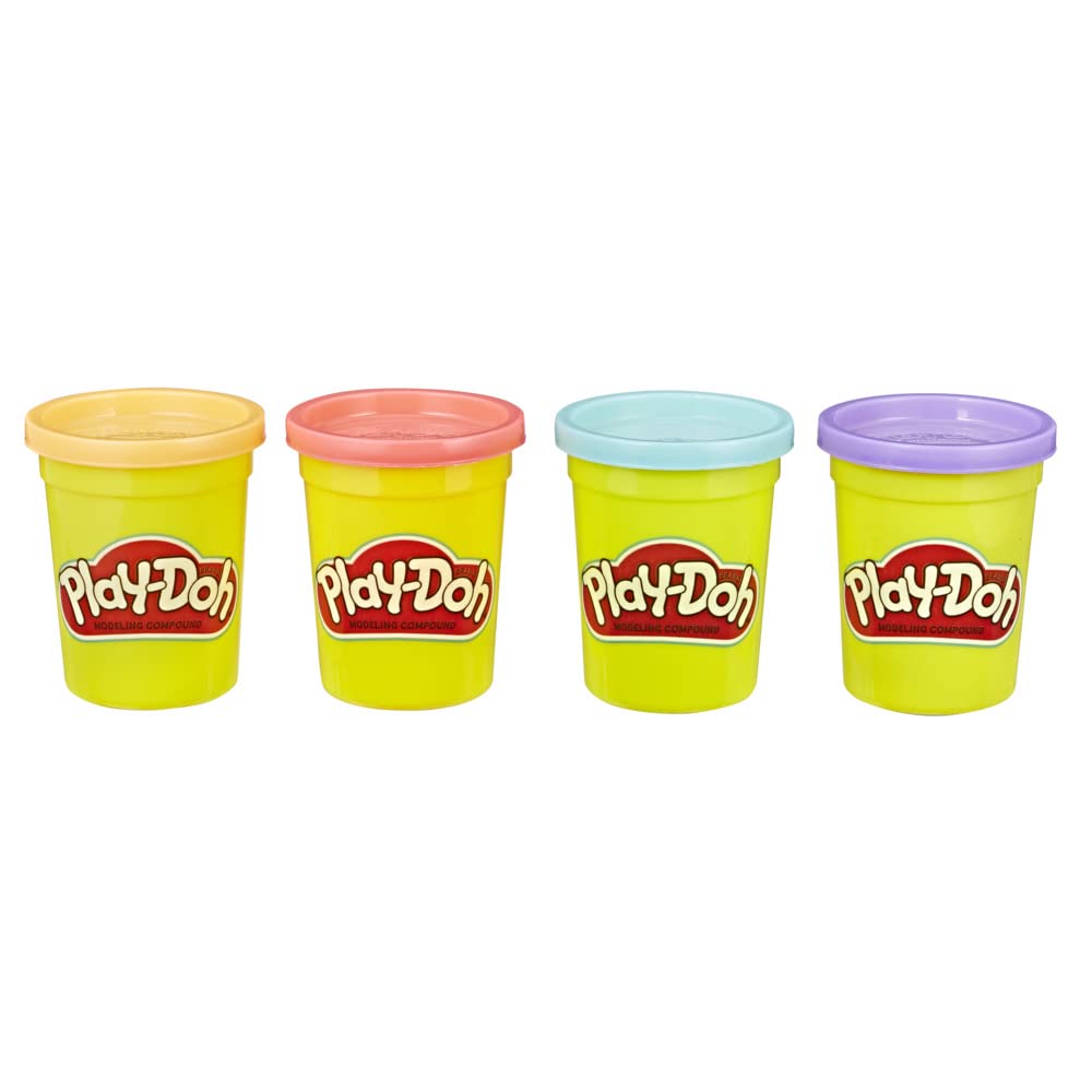Play-Doh 4 Pack of Sweet Themed Non-Toxic Colors for Kids 2 Years and Up, 4-Ounce Cans (Pink, Light Blue, Bright Orange, Purple) E4869ES0