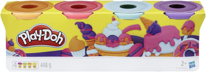 Play-Doh 4 Pack of Sweet Themed Non-Toxic Colors for Kids 2 Years and Up, 4-Ounce Cans (Pink, Light Blue, Bright Orange, Purple) E4869ES0