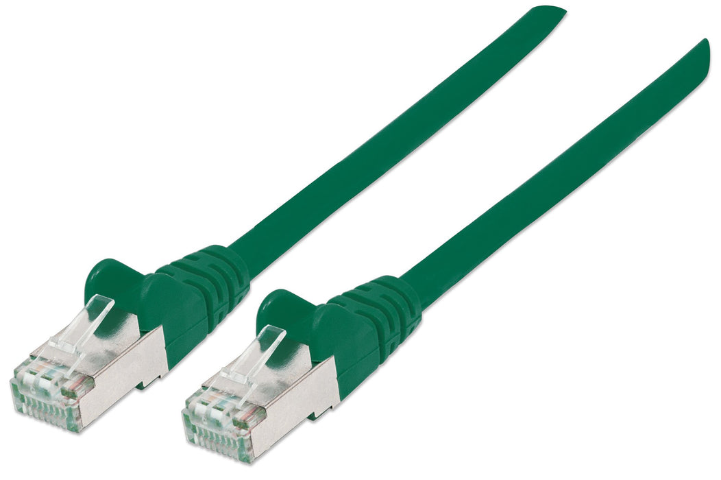 Intellinet Network Patch Cable, Cat6A, 3m, Green, Copper, S/FTP, LSOH / LSZH, PVC, RJ45, Gold Plated Contacts, Snagless, Booted, Polybag