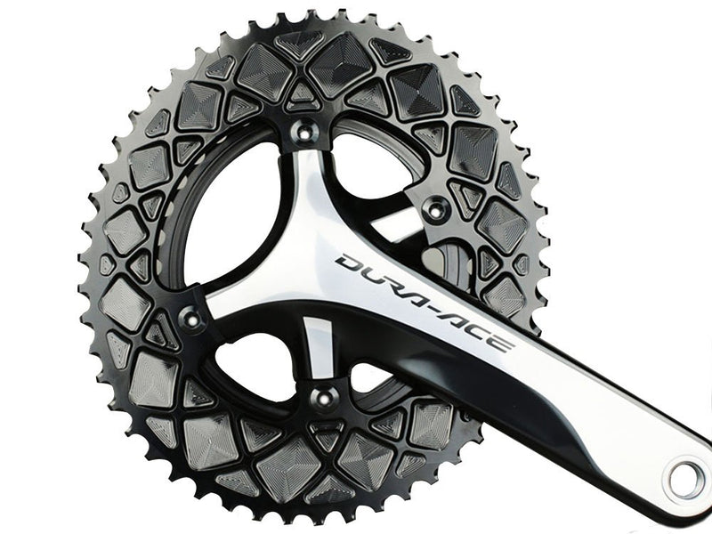 ABSOLUTE BLACK CHAINRING ABSOLUTEBLACK OVAL 110mm 52T 4B 2X BK by ABSOLUTE BLACK