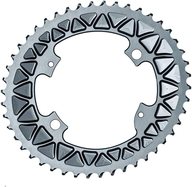 ABSOLUTEBLACK Chainring Ø110mm Outer (double) 46T 4 holesGrey, Aluminium 7075, Oval, 2x10/11