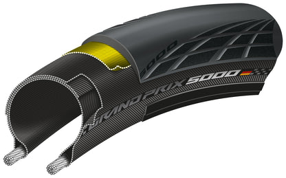 Continental Grand Prix 5000 Tyre Foldable Blackchili Compound Black/Black 700X25C