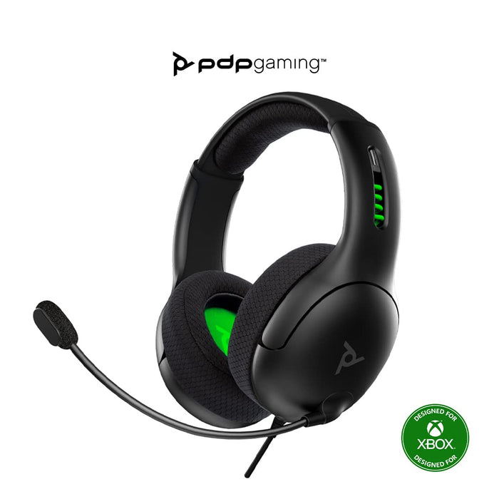 PDP Gaming LVL50 Wired Headset with Mic for Xbox One, Series X|S - PC, iPad, Mac, Laptop Compatible - Noise Cancelling Microphone, Bass Boost, Lightweight, Soft Comfort Over Ear Headphones - Black Wir