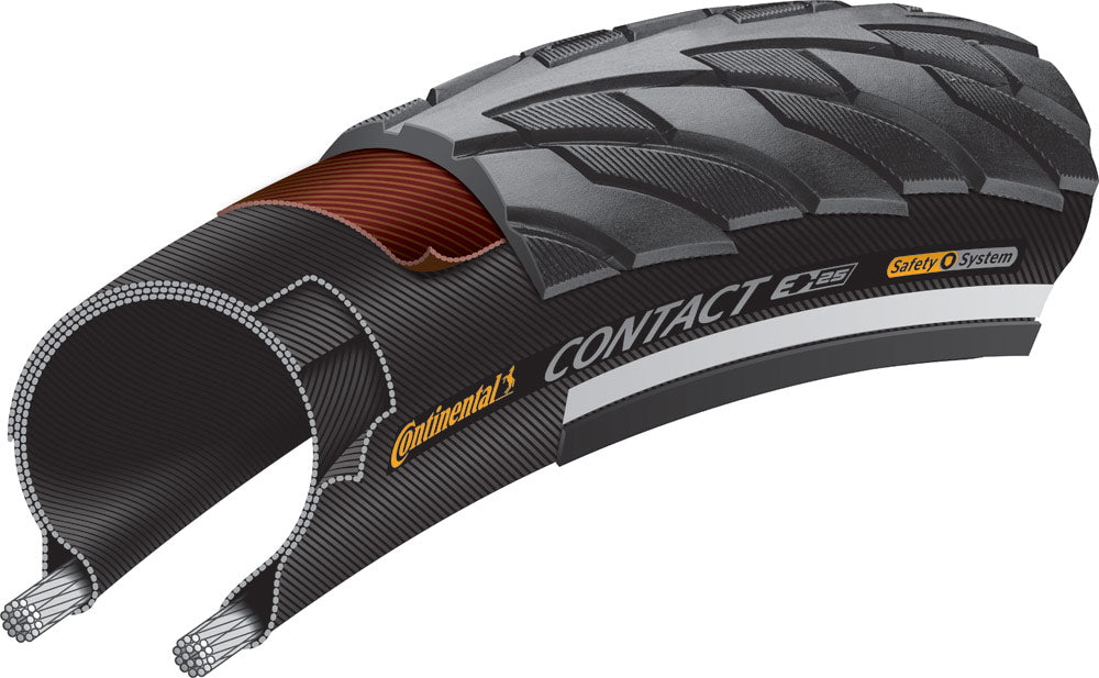 Continental Contact Reflex Tyre Wire Bead Black/Black Reflex 700X32C