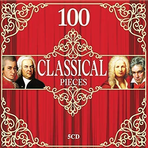 5 CD 100 Classical Music Pieces, Baroque, Classical, Romantic, Piano and Strings Music, Mozart, Chopin, Bach...