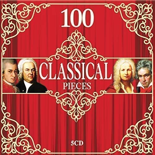 5 CD 100 Classical Music Pieces, Baroque, Classical, Romantic, Piano and Strings Music, Mozart, Chopin, Bach...