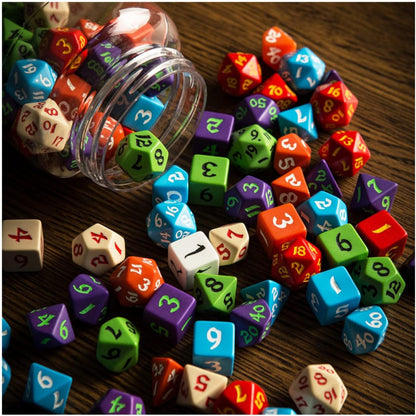 Pot rond de dés de RPG classiques (80