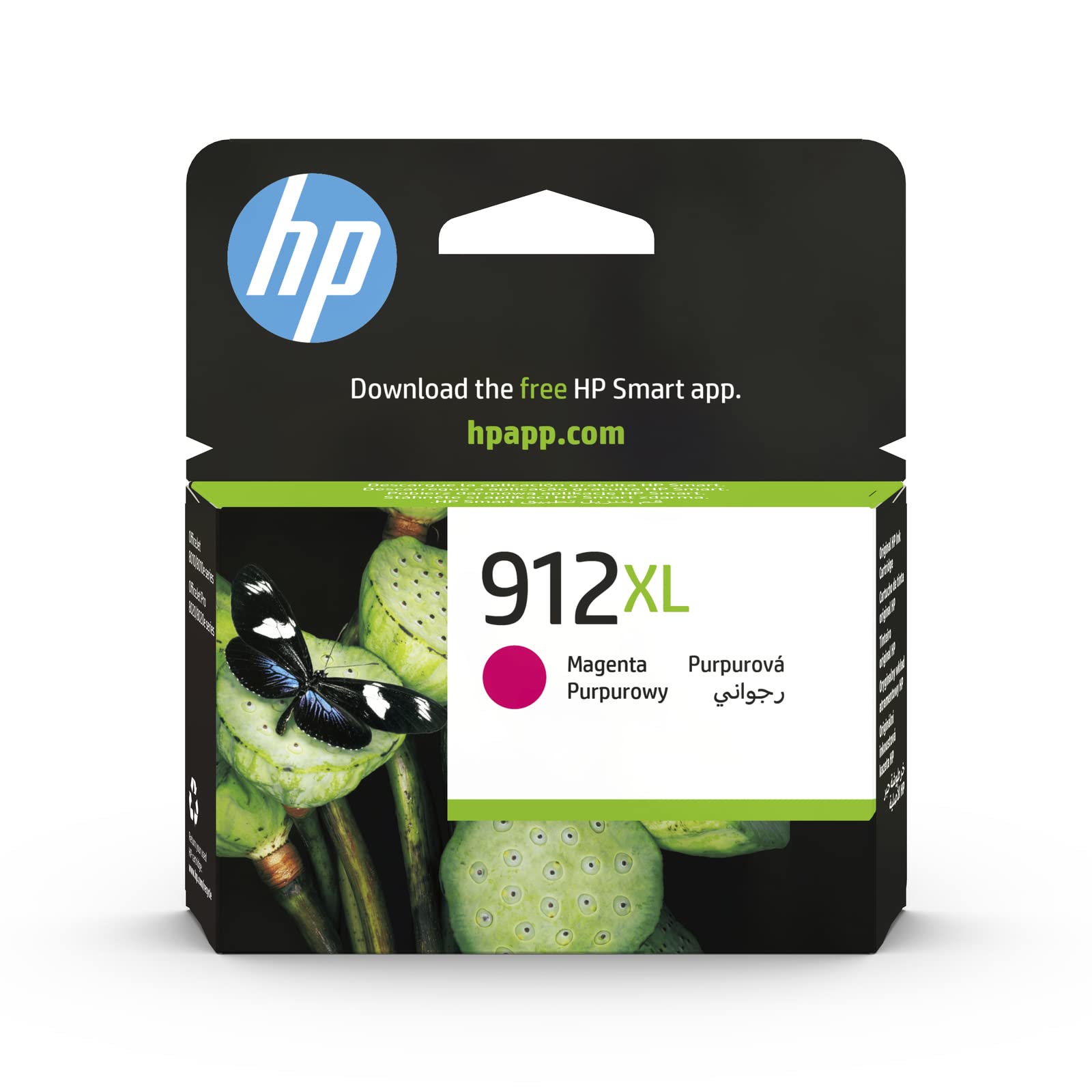 HP 912XL Magenta, 3YL82AE, Cartuccia Originale HP da 825 Pagine, ad Alta Capacità, Compatibile con Stampanti HP OfficeJet Pro Serie 8010 e 8020