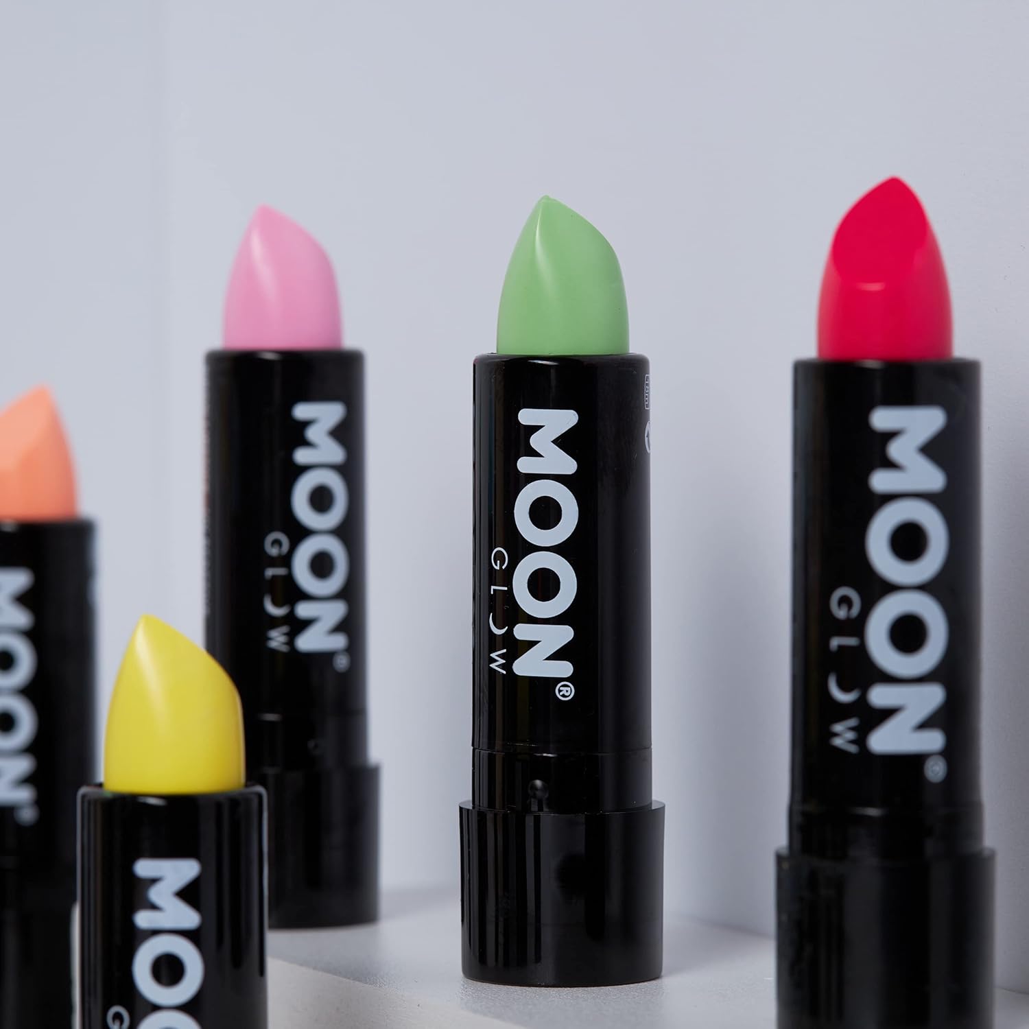 Smiffys Moon Glow Pastel Neon UV Lipstick, Black