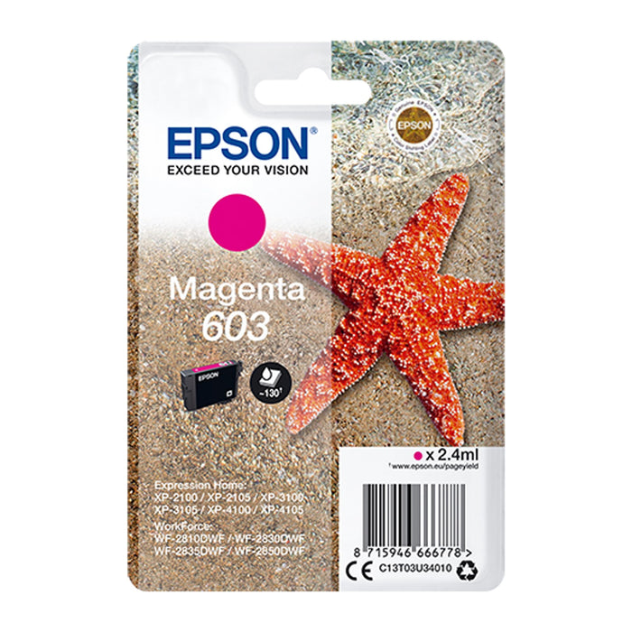 Epson 603 Magenta Starfish Genuine, Ink Cartridge