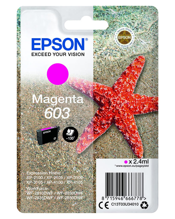 Epson 603 Magenta Starfish Genuine, Ink Cartridge