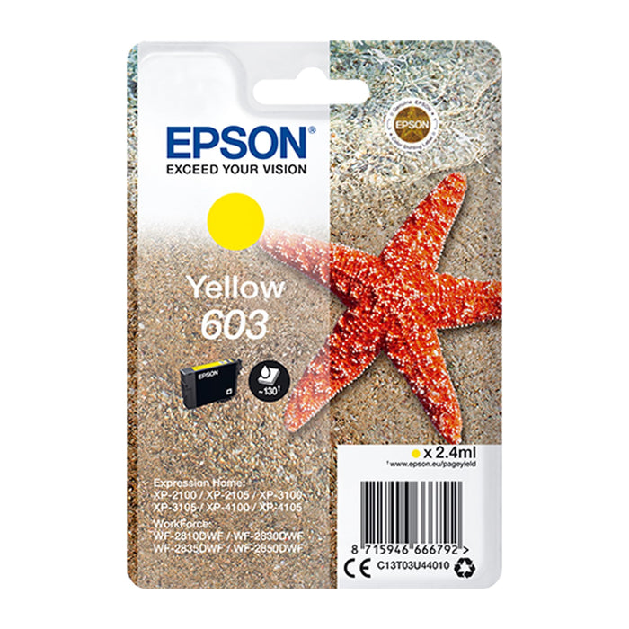 Epson 603 Yellow Starfish Genuine, Ink Cartridge