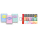 Pukka Pad Pastel Jotta Pad, A4, Pack of 3 & Highlighter - STABILO BOSS Original Pastel - Pack of 6 - Milky Yellow, Creamy Peach, Pink Blush, Lilac Haze, Hint of Mint, Touch of Turquoise + Highlighter