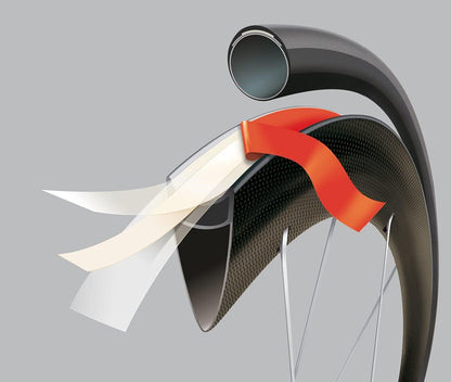 Velox Jantex 14 Double Sided Carbon Rim Tubular Tape, Transparent, 18mm