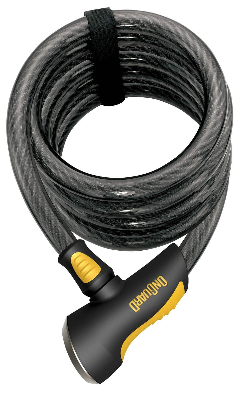 On-Guard Doberman-8027 Keyed Coil Lock - Black, 18.5 x 1.5 cm