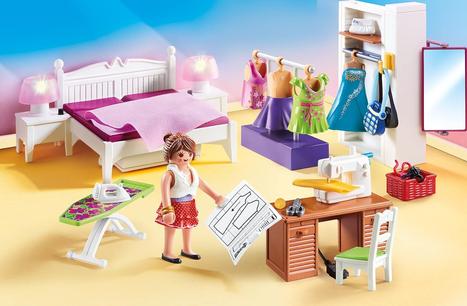 PLAYMOBIL Dollhouse Slaapkamer Met Mode Ontwerphoek - 70208