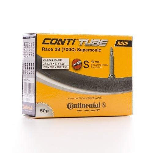 Continental Race Tube Supersonic Presta 42Mm Valve Black 700X20-25C