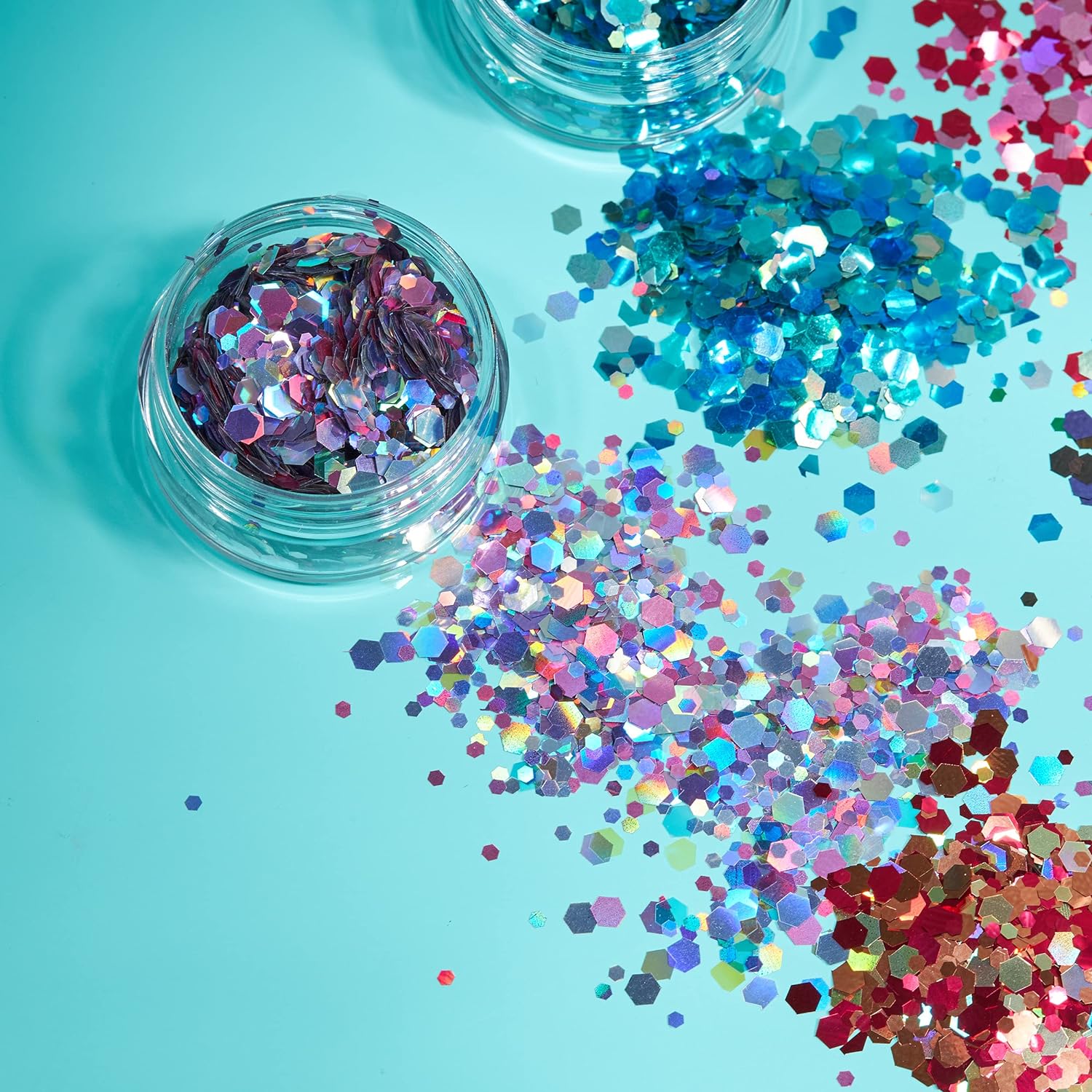 Smiffys Moon Glitter Mystic Chunky Glitter, Mixed Colours