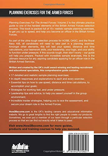 Planning Exercises For The Armed Forces: Sample planning exercises for the Army Officer AOSB, RAF Officer OASC, and the Royal Navy Officer AIB (Testing Series