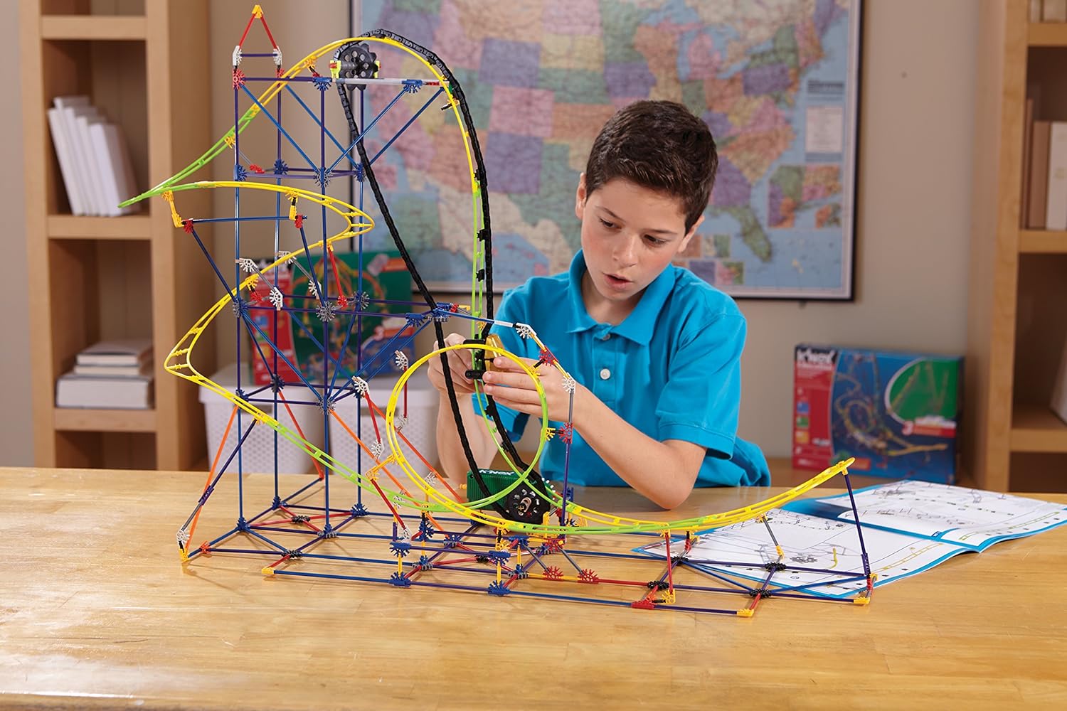 K'NEX STEAM Education Roller Coaster Building Set Educational Toys for Kids, 546 Piece STEM Learning Kit, Engineering for Kids, Construction Toys for Kids Aged 8+ Basic Fun 77077