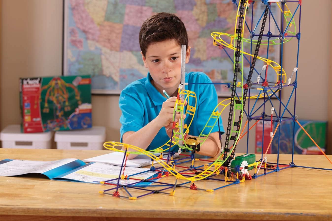 K'NEX STEAM Education Roller Coaster Building Set Educational Toys for Kids, 546 Piece STEM Learning Kit, Engineering for Kids, Construction Toys for Kids Aged 8+ Basic Fun 77077