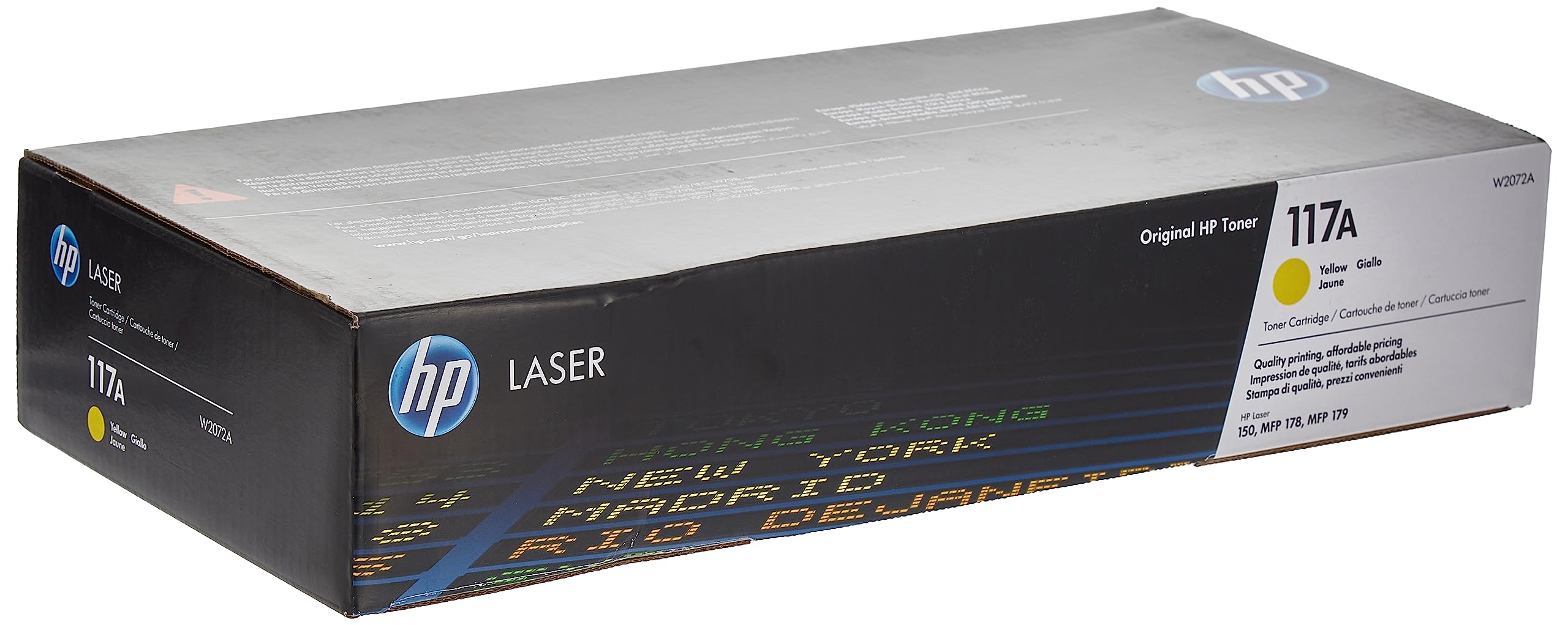 HP W2072A 117A Original Laser Toner Cartridge, Yellow, Single Pack
