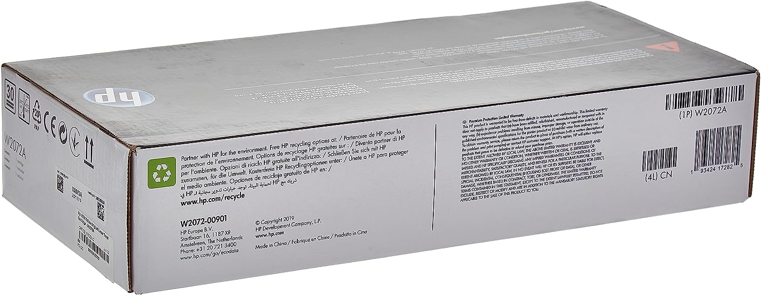 HP W2072A 117A Original Laser Toner Cartridge, Yellow, Single Pack