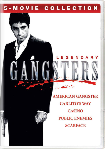 Legendary Gangsters: 5-Movie Collection (American Gangster / Carlitos Way / Casino / Public Enemies / Scarface)
