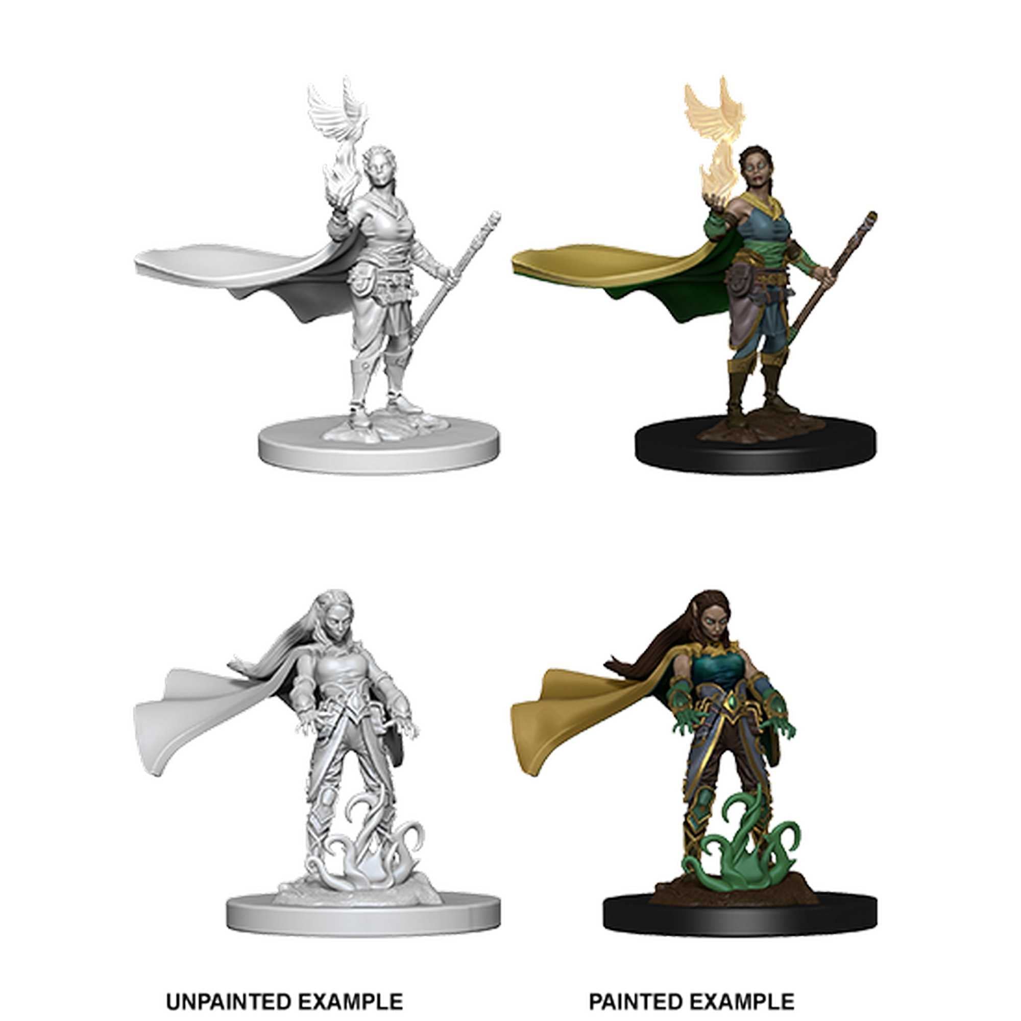 D&D Unpainted Miniatures: Elf Female Druid