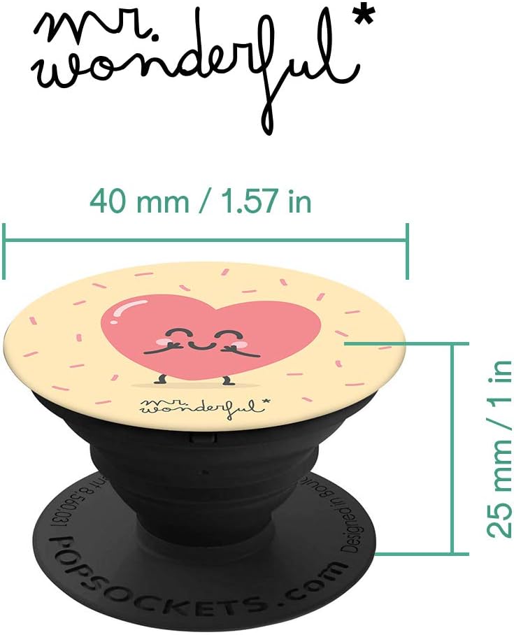 PopSockets Heart - Grip and Stand for Smartphone and Tablet Original Mr Wonderful, Tribe PSR03802