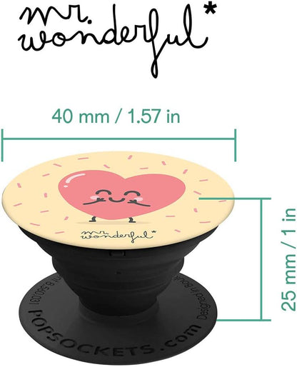 PopSockets Heart - Grip and Stand for Smartphone and Tablet Original Mr Wonderful, Tribe PSR03802