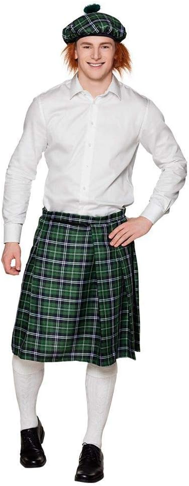 Boland - Schottenrock Mr Tartan, knielanger Kilt, Einheitsgröße, Wickelrock, Karneval, Verkleidung, Themenparty, Mottoparty