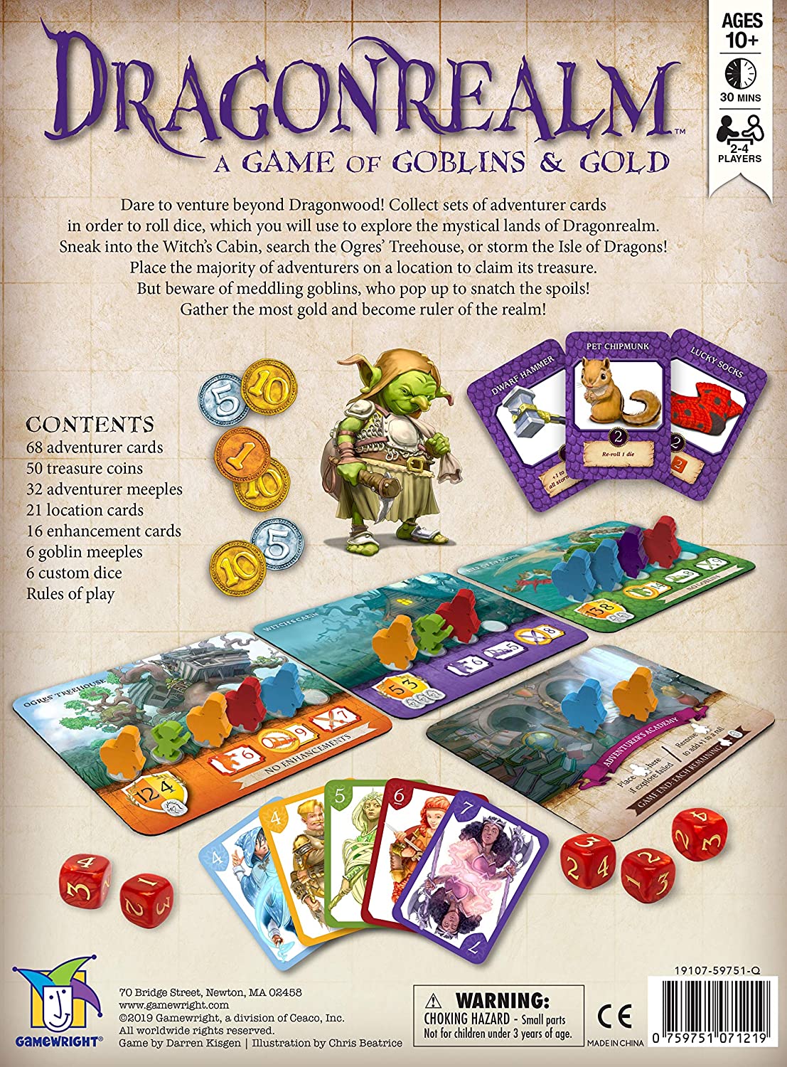 Gamewright | Dragonrealm | Board Game | Ages 10+ | 2-4 Players | 30 Minutes Playing Time