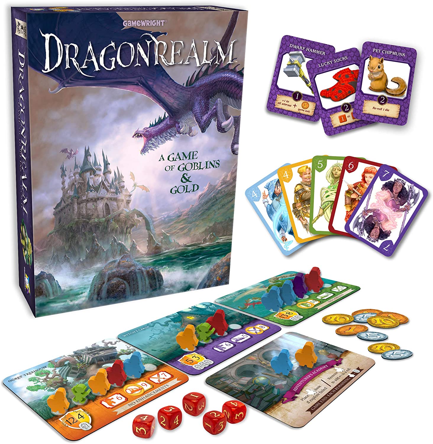 Gamewright | Dragonrealm | Board Game | Ages 10+ | 2-4 Players | 30 Minutes Playing Time