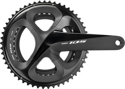Shimano FC-R7000 105 double chainset, HollowTech II 175 mm 53 / 39T, black