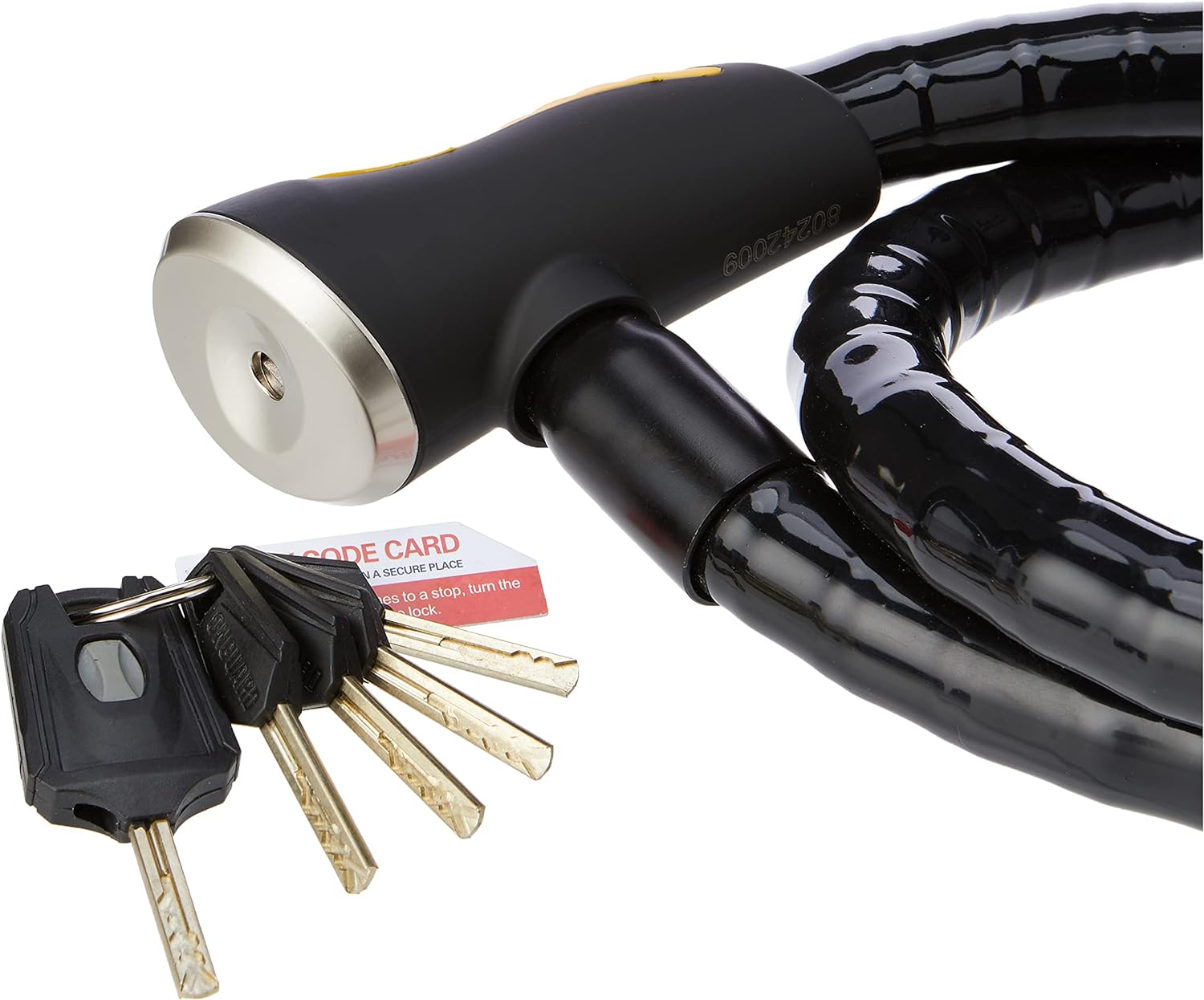 On-Guard Rottweiler-8024 Keyed Armoured Lock - Black, 12.0 x 2.5 cm
