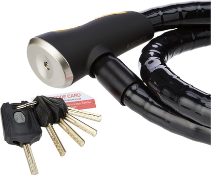 On-Guard Rottweiler-8024 Keyed Armoured Lock - Black, 12.0 x 2.5 cm