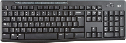 Logitech MK270 Wireless Keyboard and Mouse Combo for Windows, QWERTY US International Layout - Black