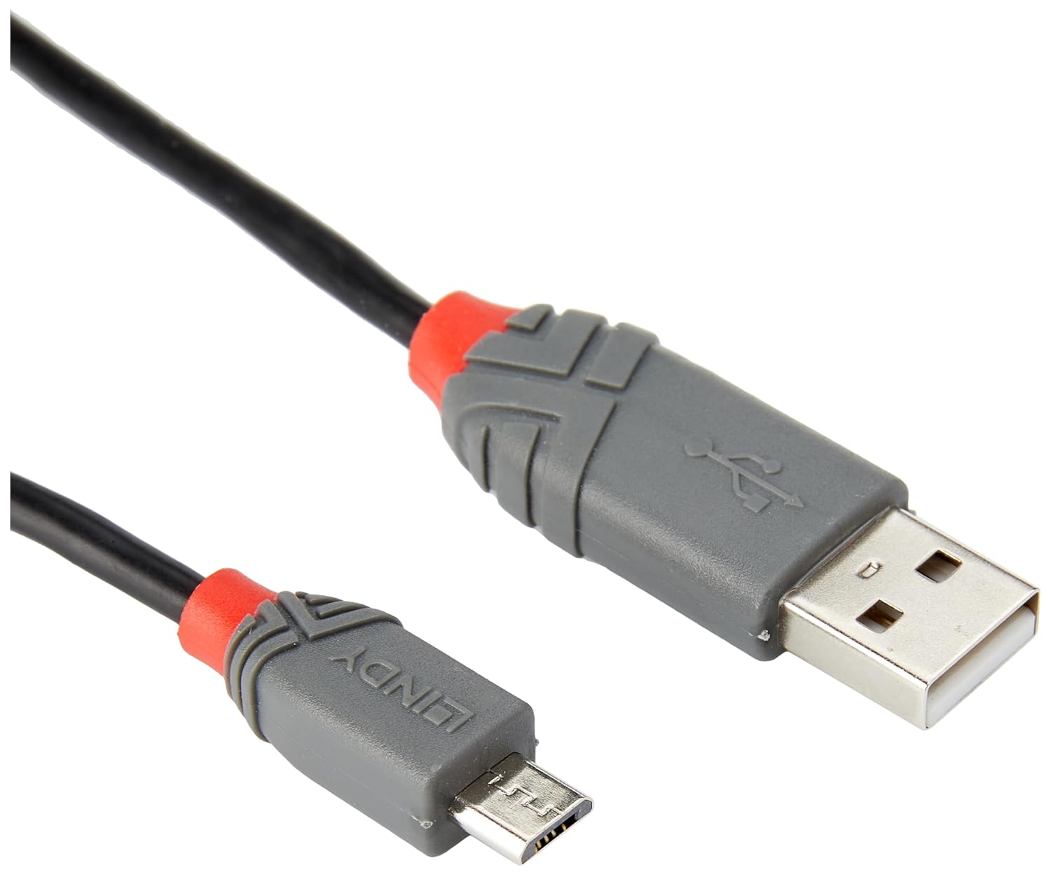 LINDY 36735 5 m Anthra Line USB 2.0 Type A to Micro-B Cable - Black
