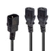 Lindy 30363 IEC C14 to 2 x IEC C13 Splitter Power Extension Cable, Black