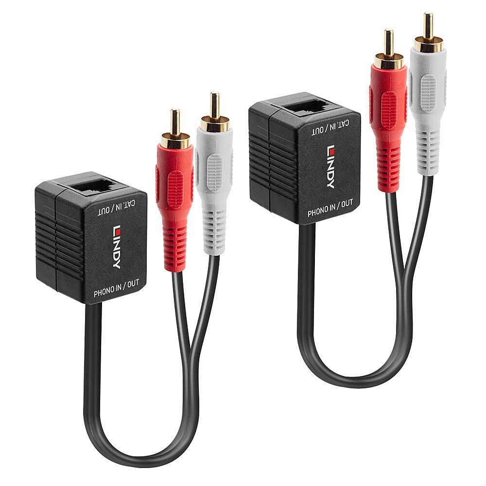 LINDY-USA Stereo Audio Extender, Cat. 5/6 100m