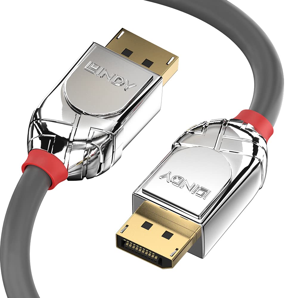 LINDY 36301 1m DisplayPort 1.4 Cable, Cromo Line